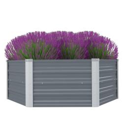 Jardini&egrave;re 129 x 129 x 46 cm cm Acier galvanis&eacute; Gris
