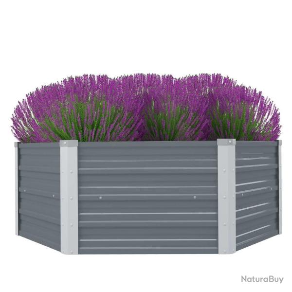 Jardini�re 129 x 129 x 46 cm cm Acier galvanis� Gris