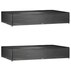 Housses de salon de jardin 2 pcs 16 oeillets rectangulaire alsavelo