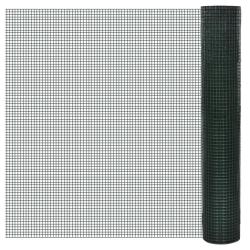 Grillage acier galvanis&eacute; et rev&ecirc;tement en PVC 10x1 m vert