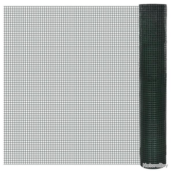 Grillage acier galvanis� et rev�tement en PVC 10x1 m vert alsavelo