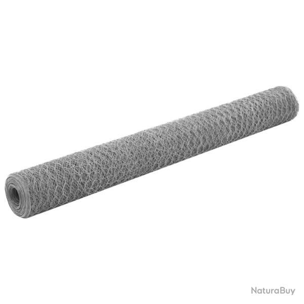 Grillage pour voli�re Acier galvanis� 25x1,2 m Argent�