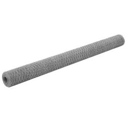 Grillage pour voli&egrave;re Acier galvanis&eacute; 25x1,5 m Argent&eacute;