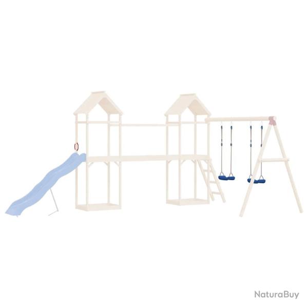 Siges de balanoire avec cordes 2 pcs bleu 37x15 cm PE alsavelo