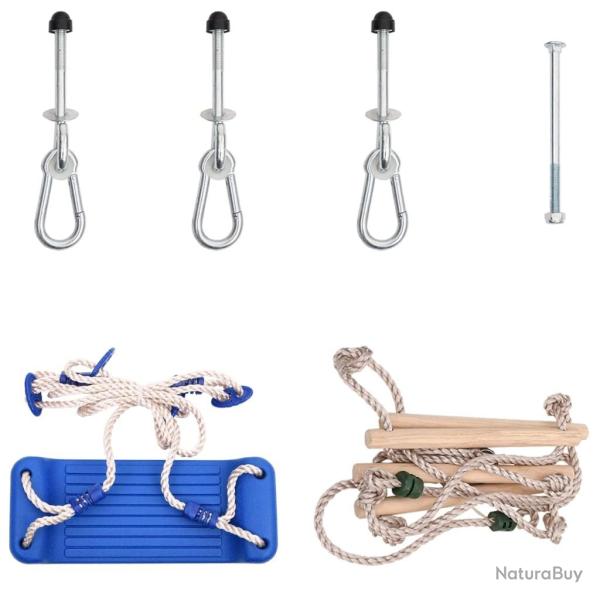 Sige de balanoire avec chelle de corde bleu PE alsavelo