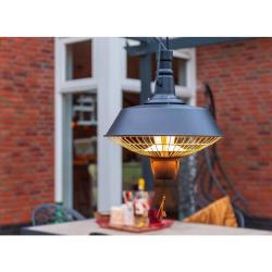 Sunred Chauffage suspendu Indus 2100 W Halog&egrave;ne Noir RSH16