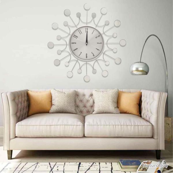 325165 Wall Clock Silver 40 cm Metal alsavelo