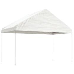Belv&eacute;d&egrave;re avec toit blanc 4,08x2,23x3,22 m poly&eacute;thyl&egrave;ne alsavelo