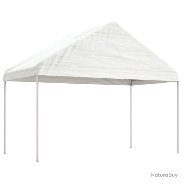 Belv�d�re avec toit blanc 4,08x2,23x3,22 m poly�thyl�ne alsavelo