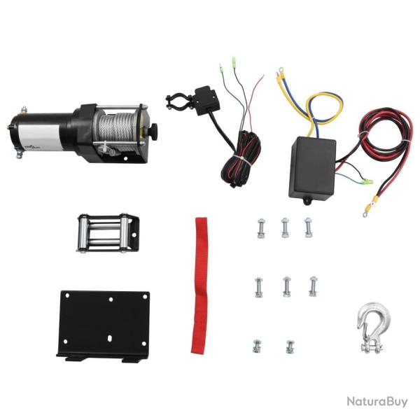 12 V Treuil �lectrique 1360 KG avec fil et plaque de montage