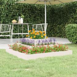 Jardini&egrave;re Blanc 80x80x27 cm Bois massif de pin