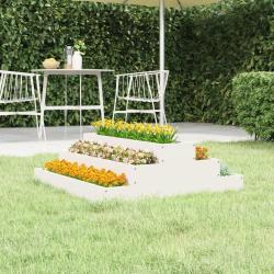 Jardini&egrave;re Blanc 80x80x27 cm Bois massif de pin