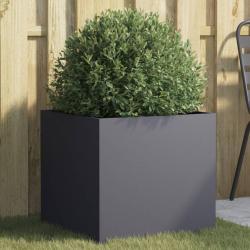 Jardini&egrave;re anthracite 49x47x46 cm acier