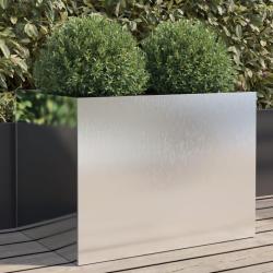 Jardini&egrave;re argent&eacute; 62x47x46 cm acier inoxydable