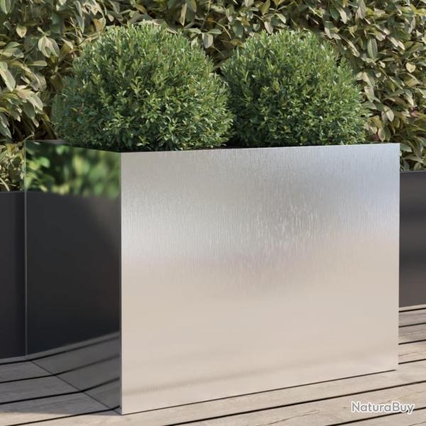 Jardini�re argent� 62x47x46 cm acier inoxydable