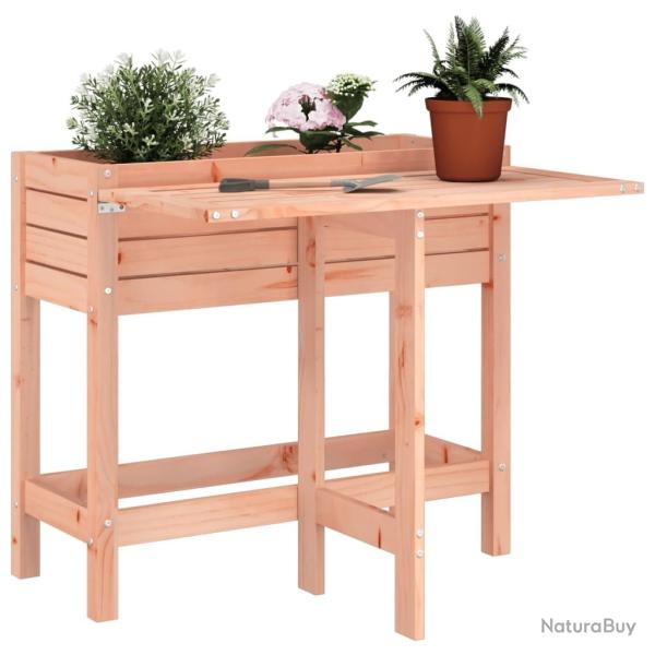 Jardini�re avec dessus de table pliable bois de Douglas massif alsavelo