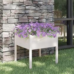 Jardini&egrave;re blanc 70x70x70 cm bois de pin massif