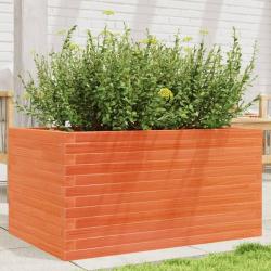 Jardini&egrave;re cire marron 90x60x45,5 cm bois de pin massif alsavelo