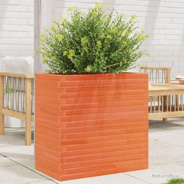 Jardini�re cire marron 70x40x68,5 cm bois de pin massif alsavelo