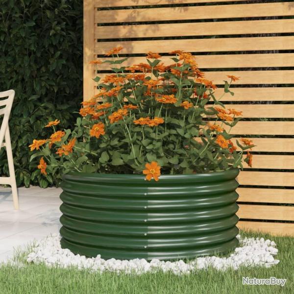 Jardini�re de jardin Acier enduit de poudre 80x80x36 cm Vert