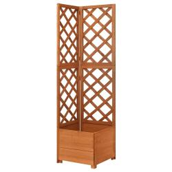Jardini&egrave;re d'angle en treillis 40x40x150cm Bois de sapin massif