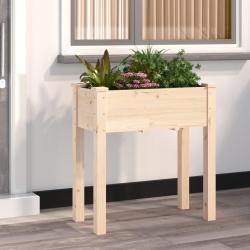 Jardini&egrave;re avec doublure 71x37x76 cm bois massif de sapin