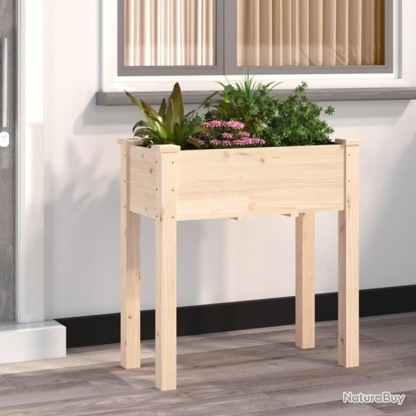 Jardinire avec doublure 71x37x76 cm bois massif de sapin alsavelo