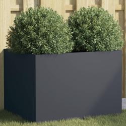 Jardini&egrave;re anthracite 62x47x46 cm acier alsavelo