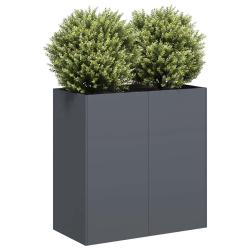 Jardini&egrave;re anthracite 80x40x80 cm acier lamin&eacute; &agrave; froid alsavelo