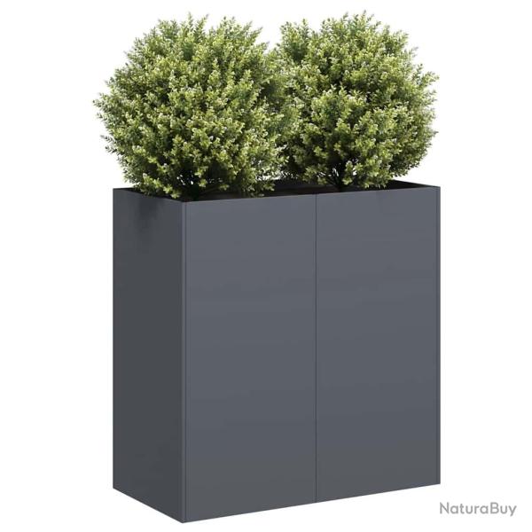 Jardini�re anthracite 80x40x80 cm acier lamin� � froid alsavelo