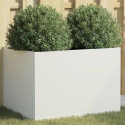 Jardini&egrave;re blanc 62x47x46 cm acier