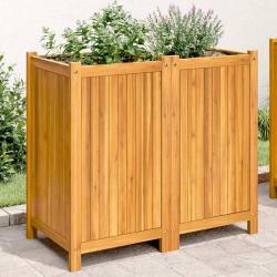 Jardini&egrave;re avec doublure 84x42x75 cm bois massif d'acacia
