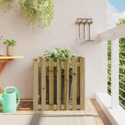 Jardini&egrave;re avec design de cl&ocirc;ture 70x70x70 cm pin impr&eacute;gn&eacute;