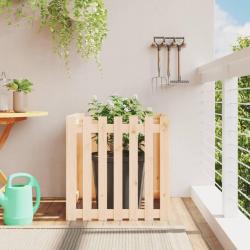 Jardini&egrave;re avec design de cl&ocirc;ture 70x70x70 cm pin massif