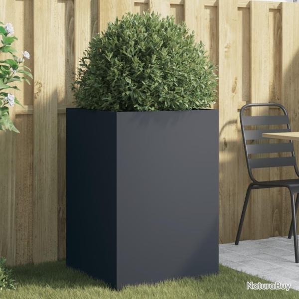 Jardinire anthracite 52x48x75 cm acier alsavelo