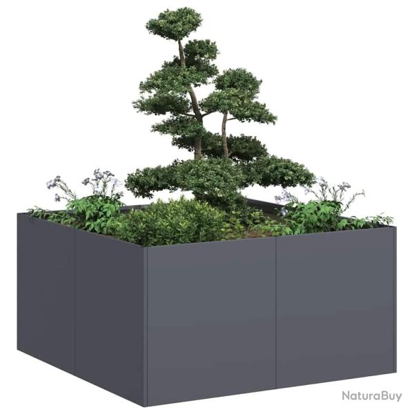 Jardini�re anthracite 80x80x40 cm acier lamin� � froid