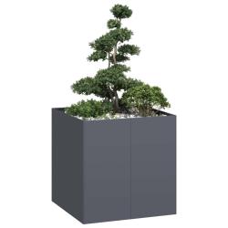 Jardini&egrave;re anthracite 80x80x80 cm acier