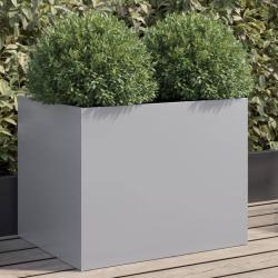 Jardini&egrave;re argent&eacute; 62x47x46 cm acier galvanis&eacute;