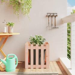 Jardini&egrave;re avec design de cl&ocirc;ture 50x50x50 cm Douglas massif