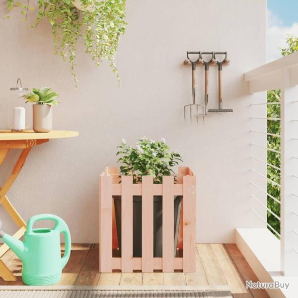 Jardini�re avec design de cl�ture 50x50x50 cm Douglas massif alsavelo