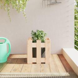 Jardini&egrave;re avec design de cl&ocirc;ture 30x30x30 cm pin massif