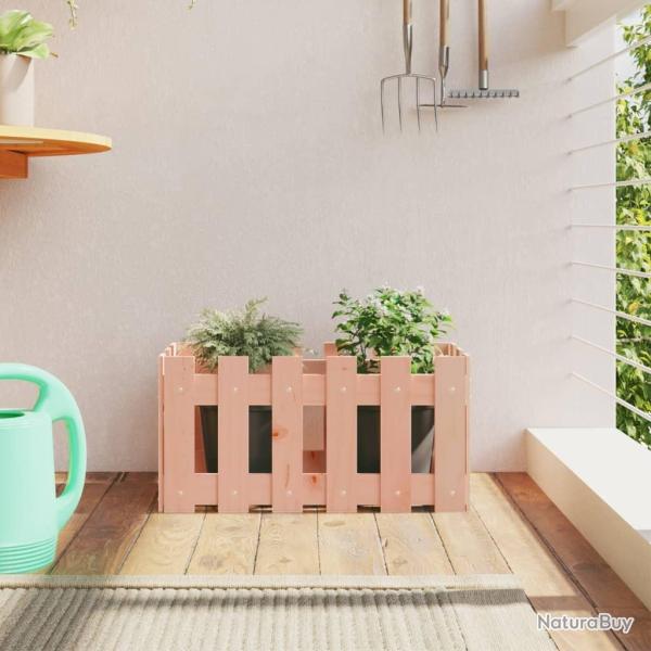 Jardini�re avec design de cl�ture 60x30x30 cm douglas massif alsavelo