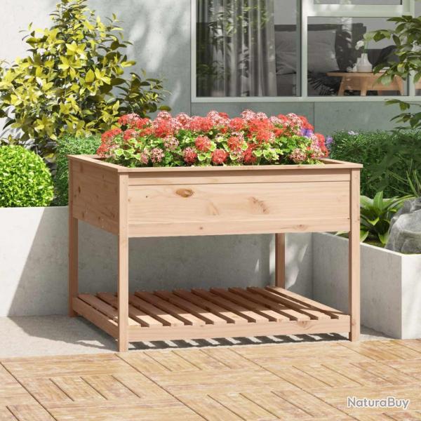 Jardini�re avec �tag�re 111,5x111,5x81 cm Bois massif de pin