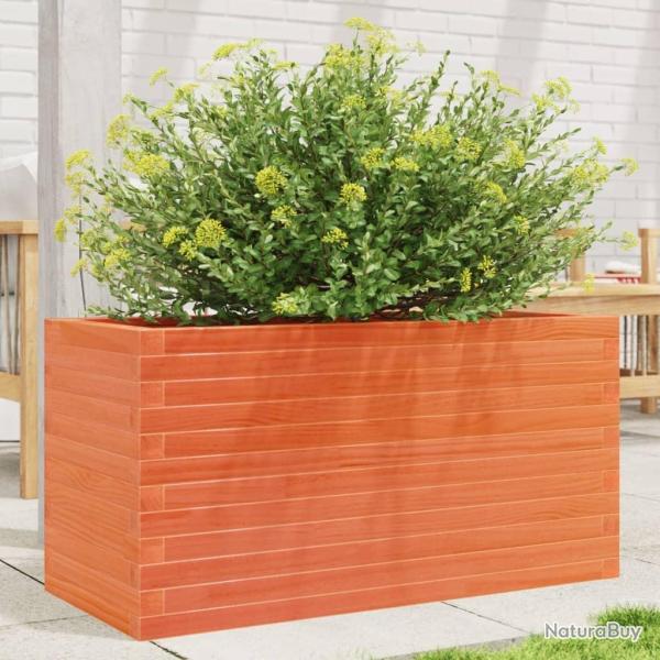 Jardini�re cire marron 90x40x45,5 cm bois de pin massif