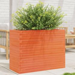 Jardini&egrave;re cire marron 90x40x68,5 cm bois de pin massif alsavelo