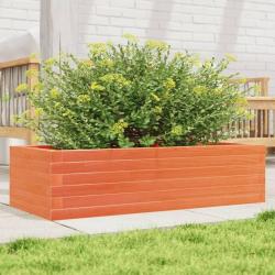 Jardini&egrave;re cire marron 90x40x23 cm bois de pin massif