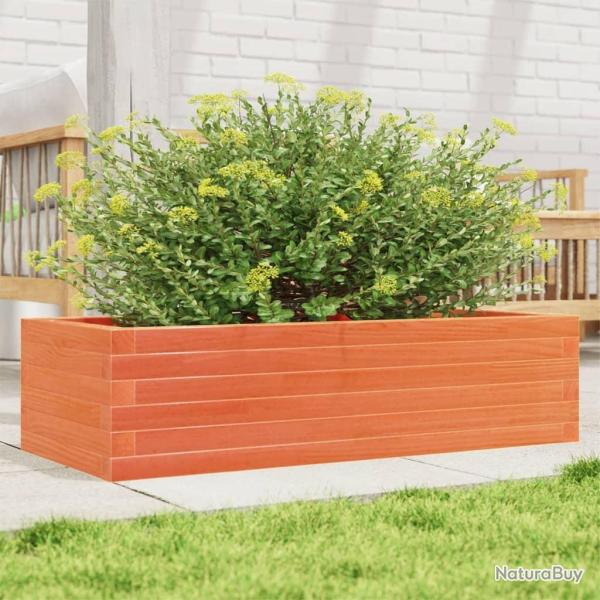 Jardini�re cire marron 90x40x23 cm bois de pin massif alsavelo