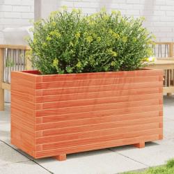 Jardini&egrave;re cire marron 90x40x49,5 cm bois de pin massif