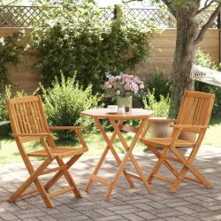 bistro pliable 3 pcs bois d'acacia solide alsavelo