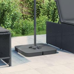 base de parasol pour parasols &agrave; pied crois&eacute; 4pcs PP